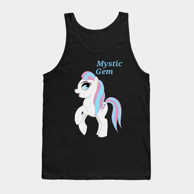 Mystic Gem Pride Pony Tank Top by Jade Wolf Art